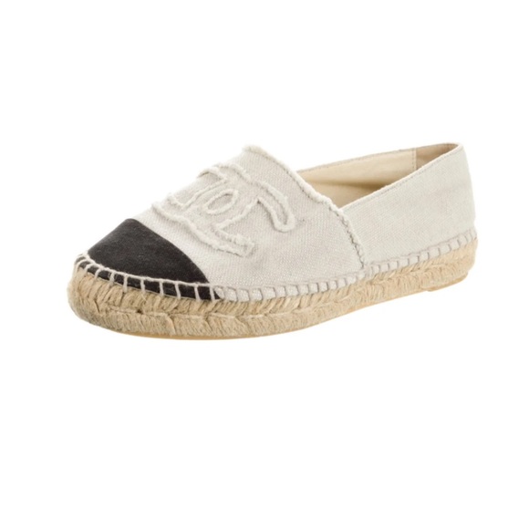 Interlocking CC Logo Canvas Espadrilles Chanel size 37 - Picture 3 of 7